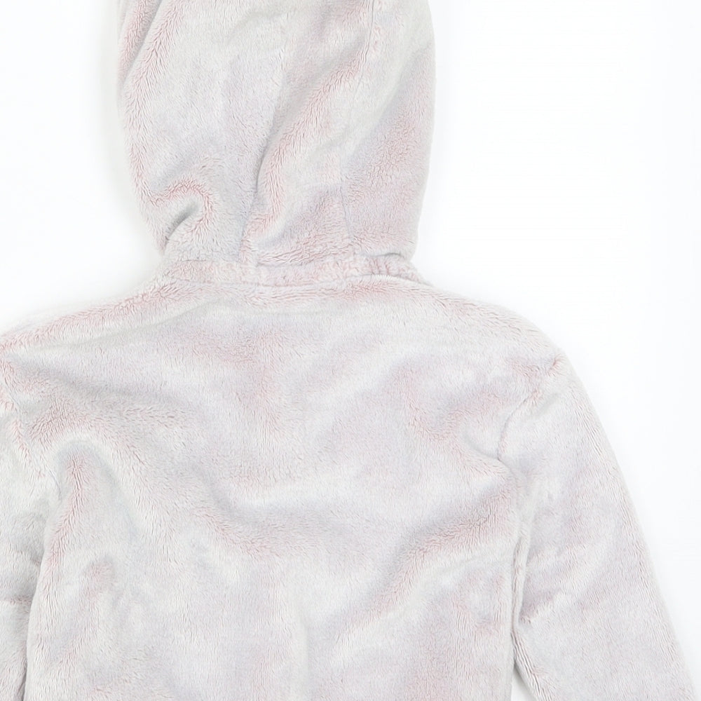 Marks and Spencer Girls Pink Full Zip Hoodie Size 2-3 Years - Grey