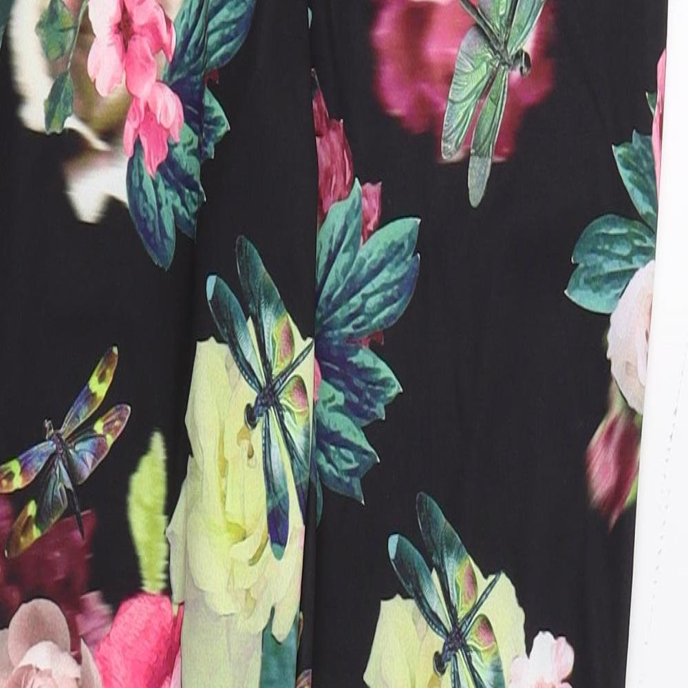F&F Womens Multicoloured Floral Trousers Size 8 L26 in