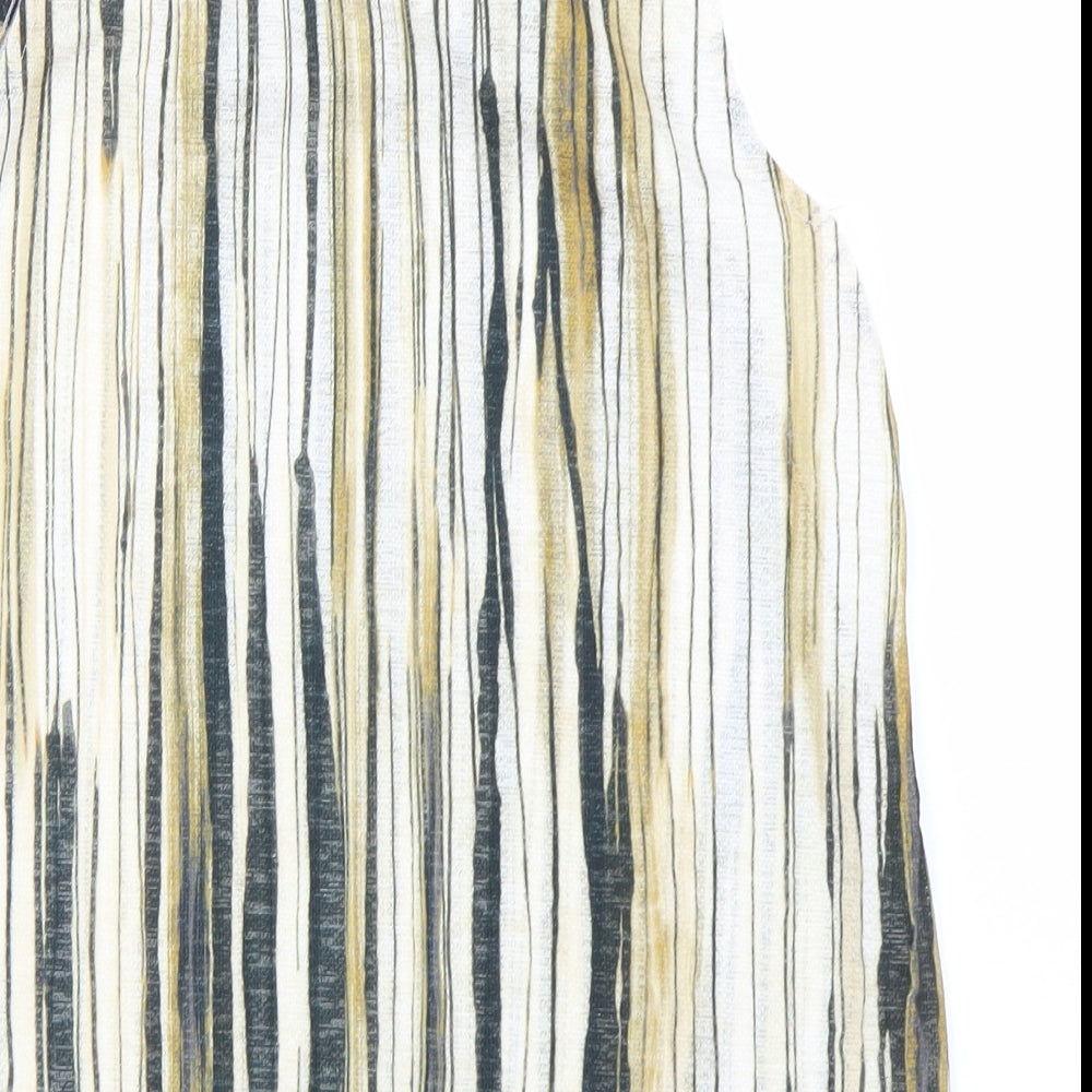 NEXT Womens Brown Striped Basic Tank Size 8