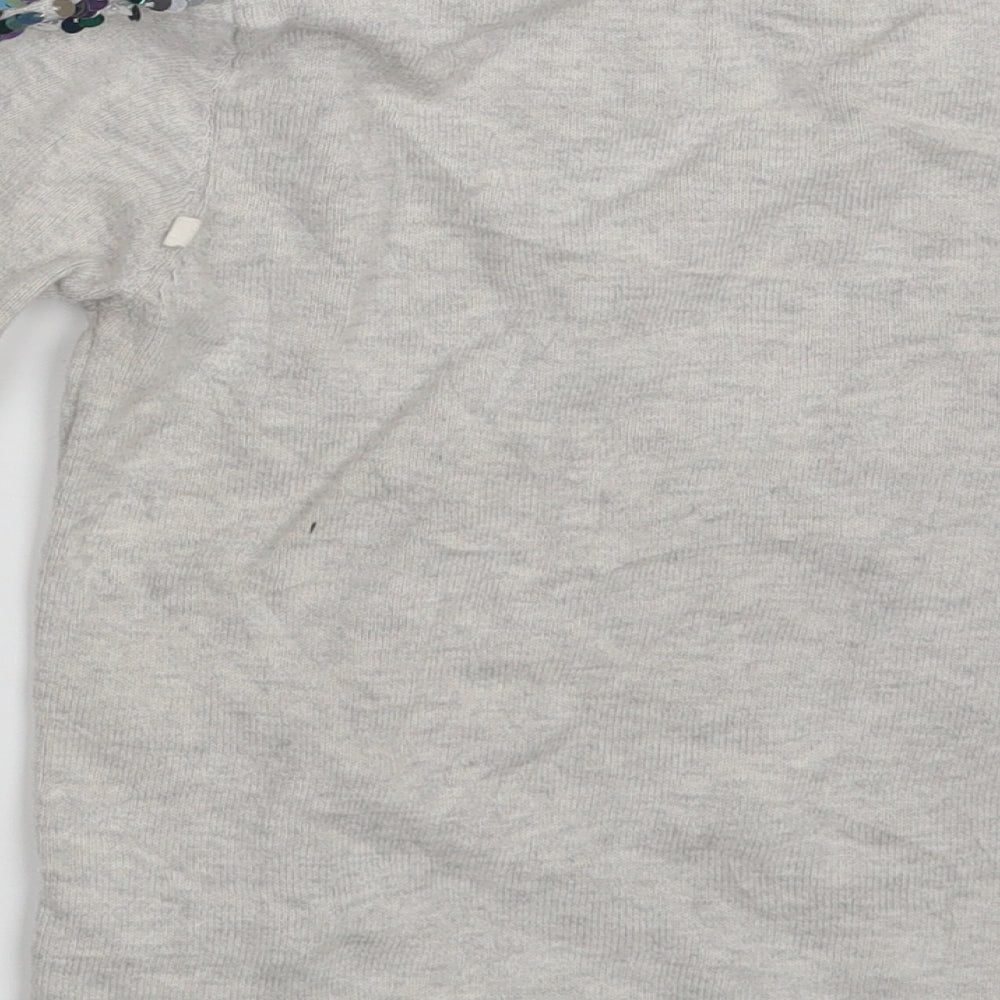 Primark Girls Grey Pullover Sweatshirt Size 8-9 Years