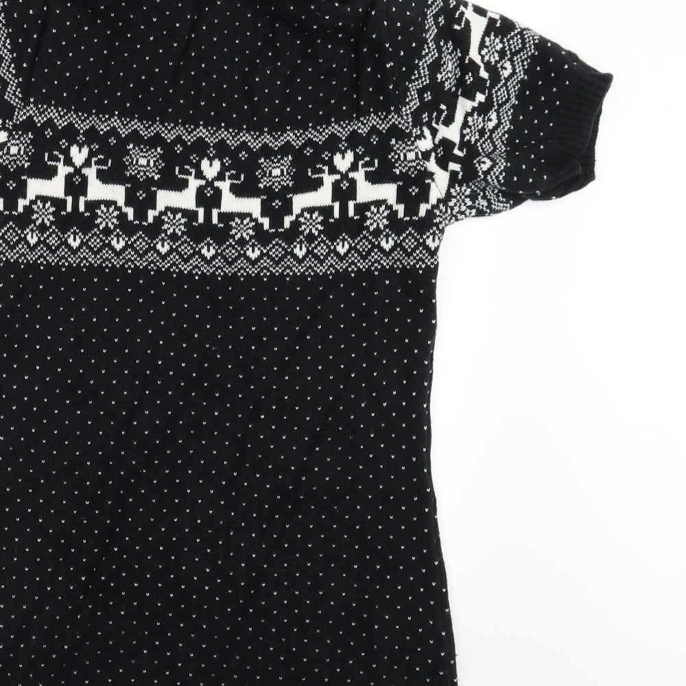 Store Twenty One Girls Black Polka Dot Pullover Jumper Size 13 Years
