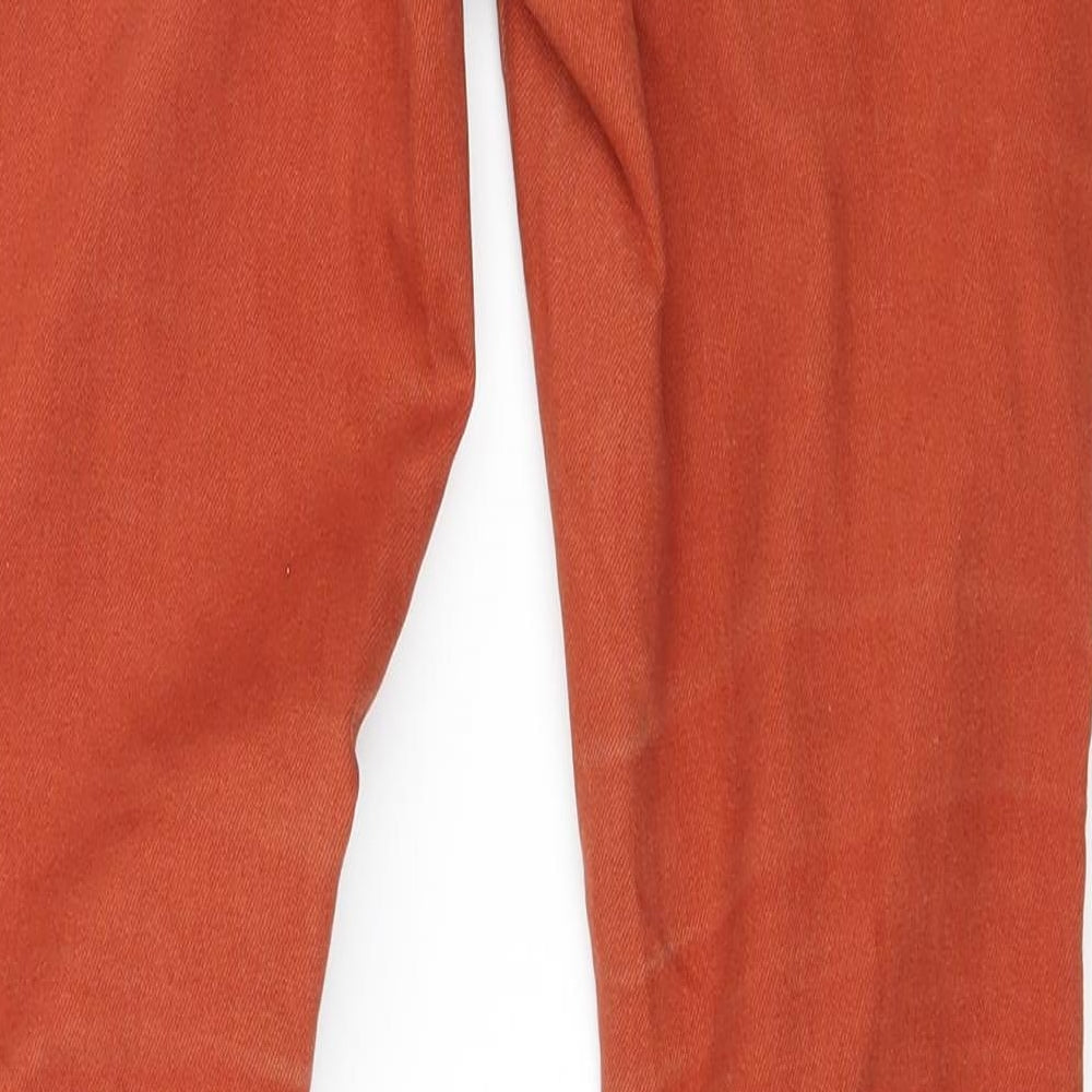 Candy Couture Girls Orange Denim Skinny Jeans Size 13 Years