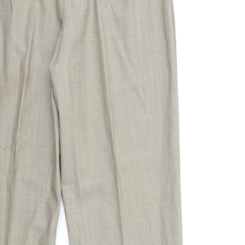 J.Taylor Womens Brown Trousers Size 12 L31 in