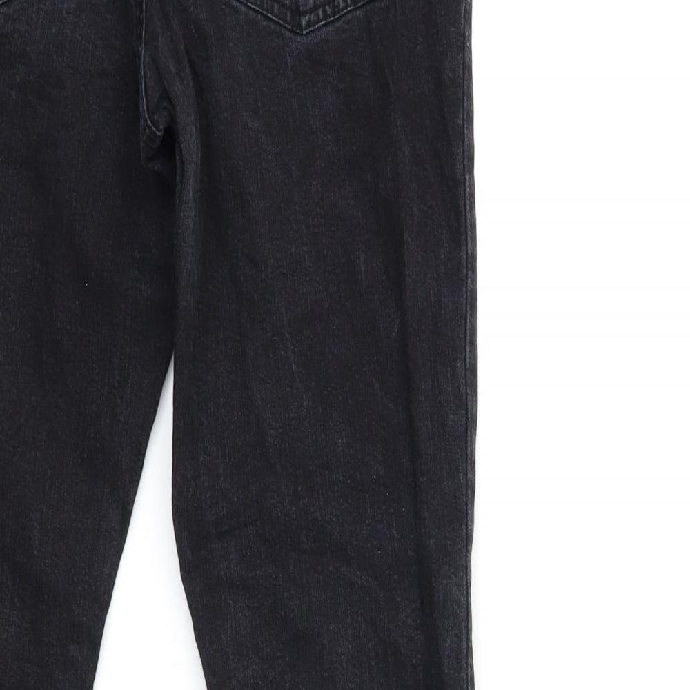 Easy Womens Black Denim Straight Jeans Size S L31 in