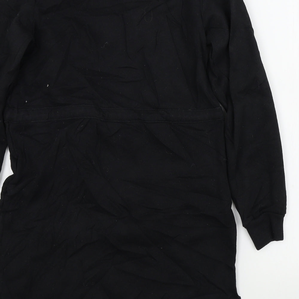 PRETTYLITTLETHING Womens Black Colourblock A-Line Size 6