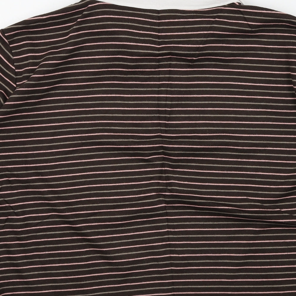 Bonmarché Womens Brown Striped Pullover Jumper Size L
