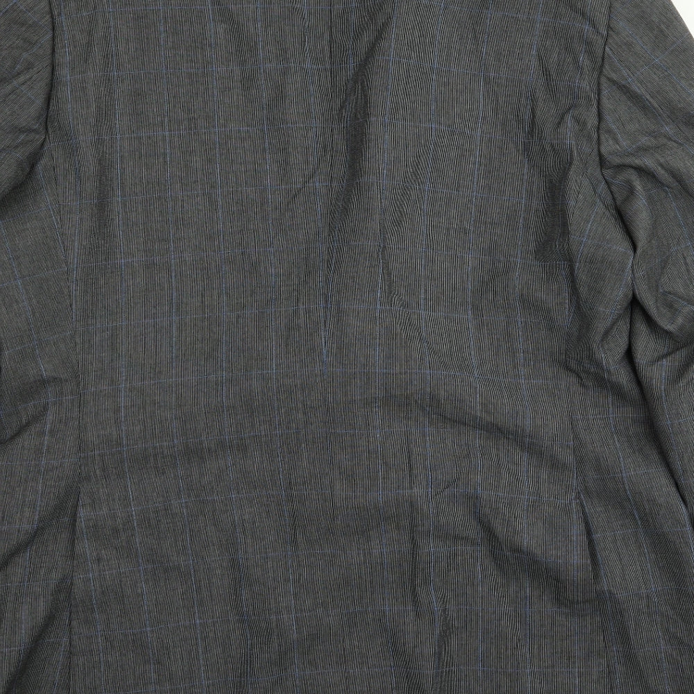 Preworn Mens Grey Striped Jacket Blazer Size 40