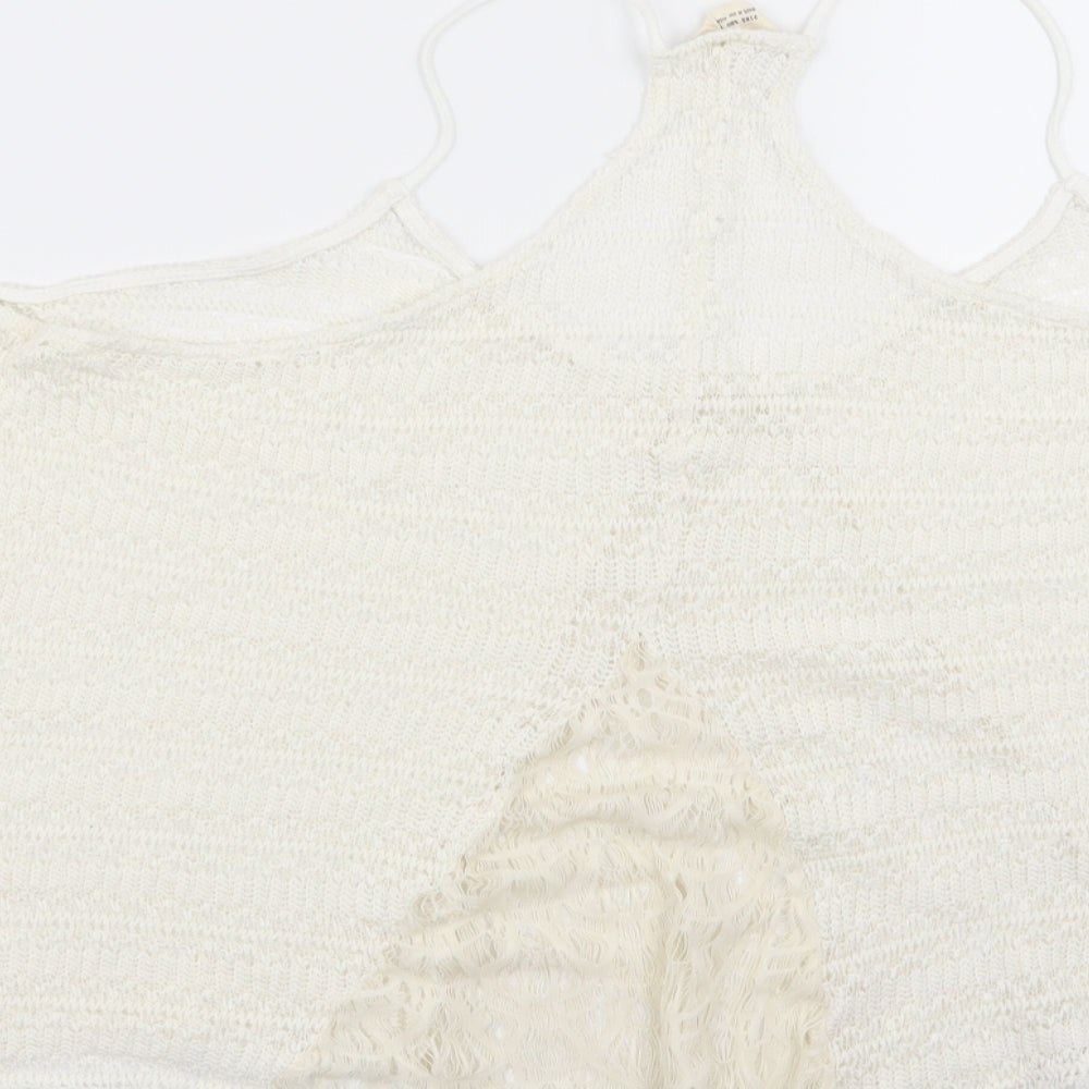 Preworn Womens White Basic Tank Size M