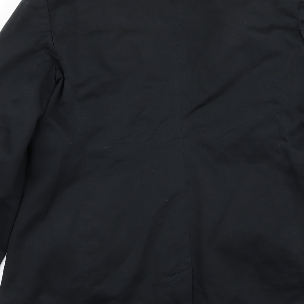 BHS Womens Black Overcoat Coat Size 10