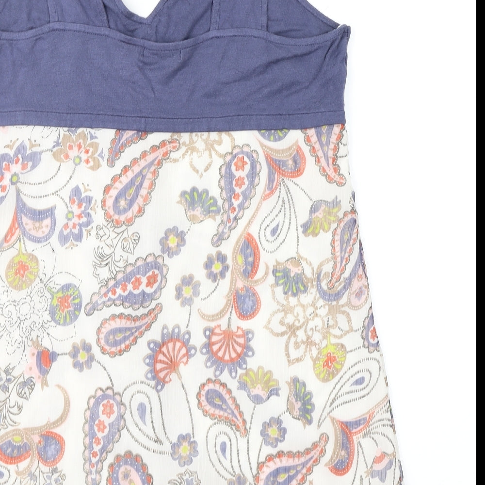 La Redoute Womens Blue Paisley Basic Blouse Size 14