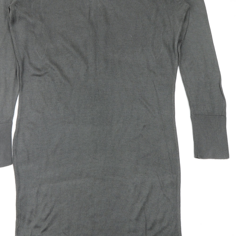 Saint Tropez Clothing Womens Grey Geometric Jumper Dress Size S