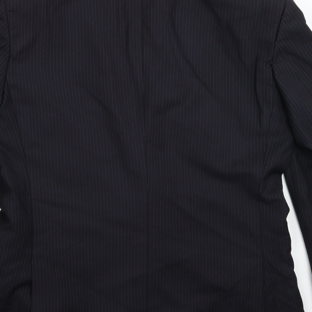 Burton Mens Blue Striped Jacket Suit Jacket Size 40
