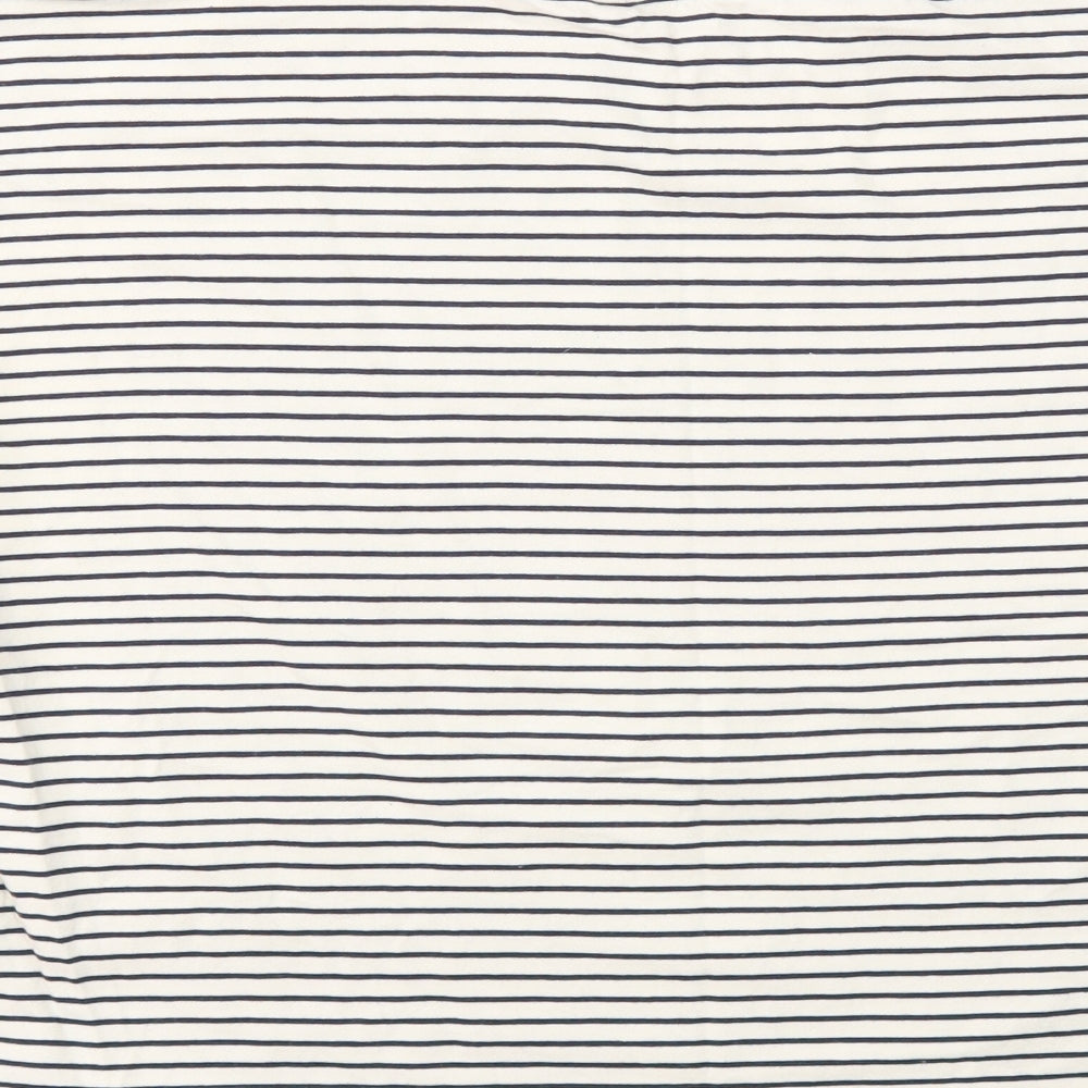 NEXT Womens Beige Striped Basic T-Shirt Size 12