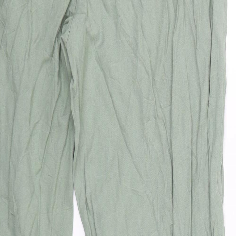 H&M Womens Green Carrot Trousers Size 6 L27.5 in
