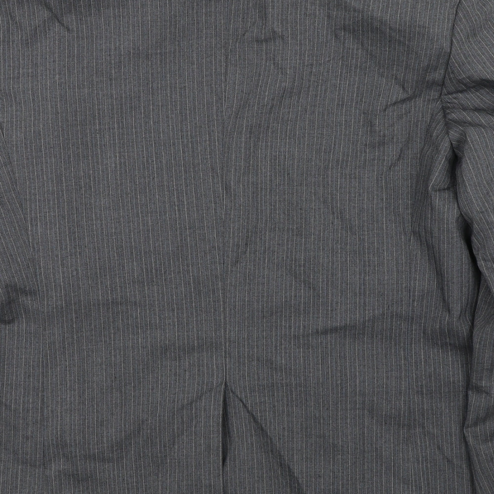 Mexx Womens Grey Striped Jacket Suit Jacket Size 18