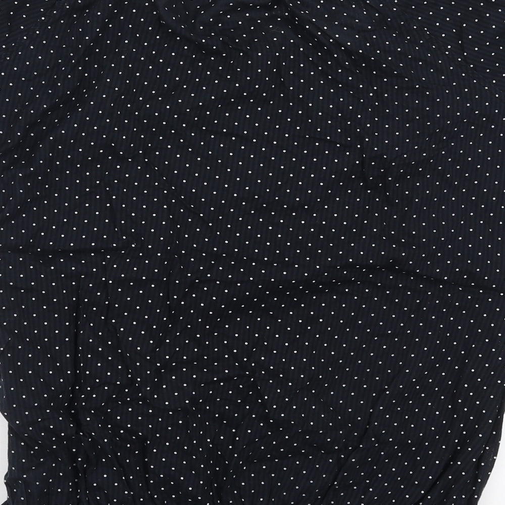 DJ&C Womens Blue Polka Dot Basic Blouse Size 2XL