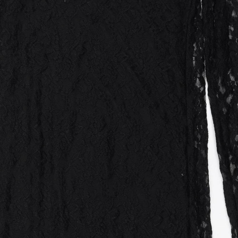 AND Womens Black Floral Shift Size XL