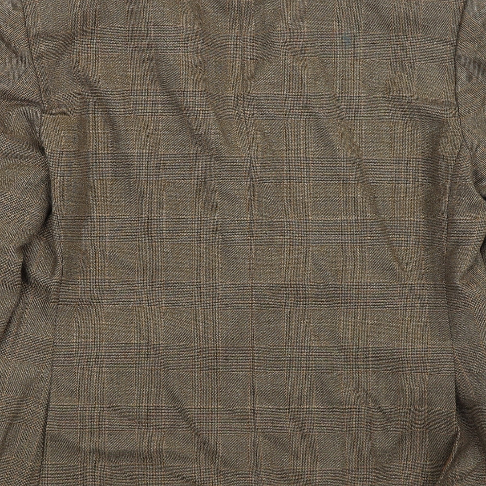 Talisman Mens Green Plaid Jacket Blazer Size L