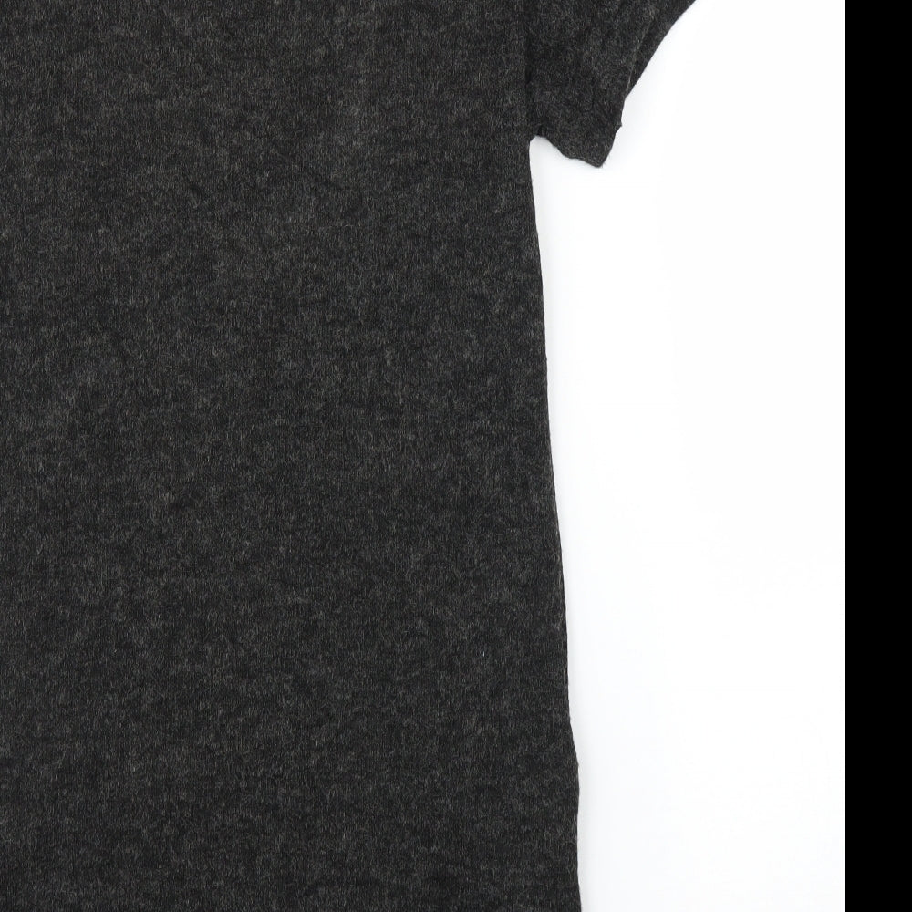Iska Womens Grey Tunic Blouse Size M