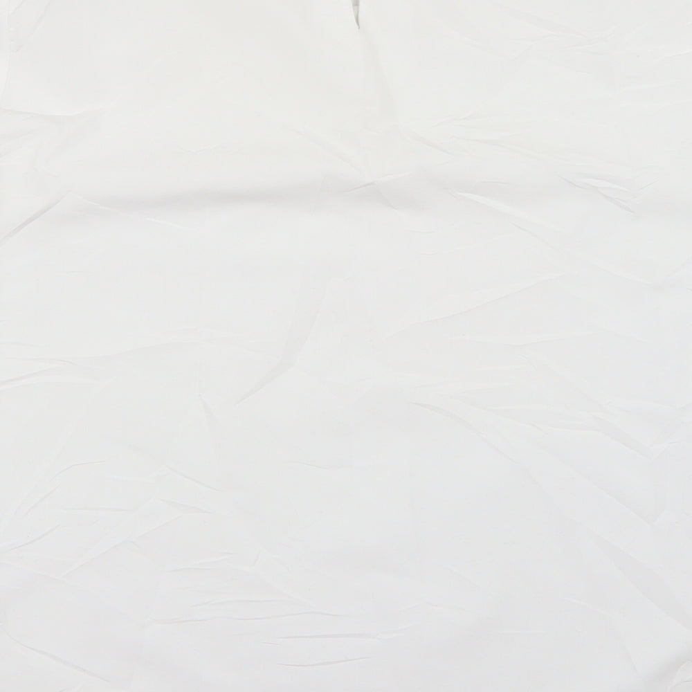 Daxon Womens White Basic T-Shirt Size 14