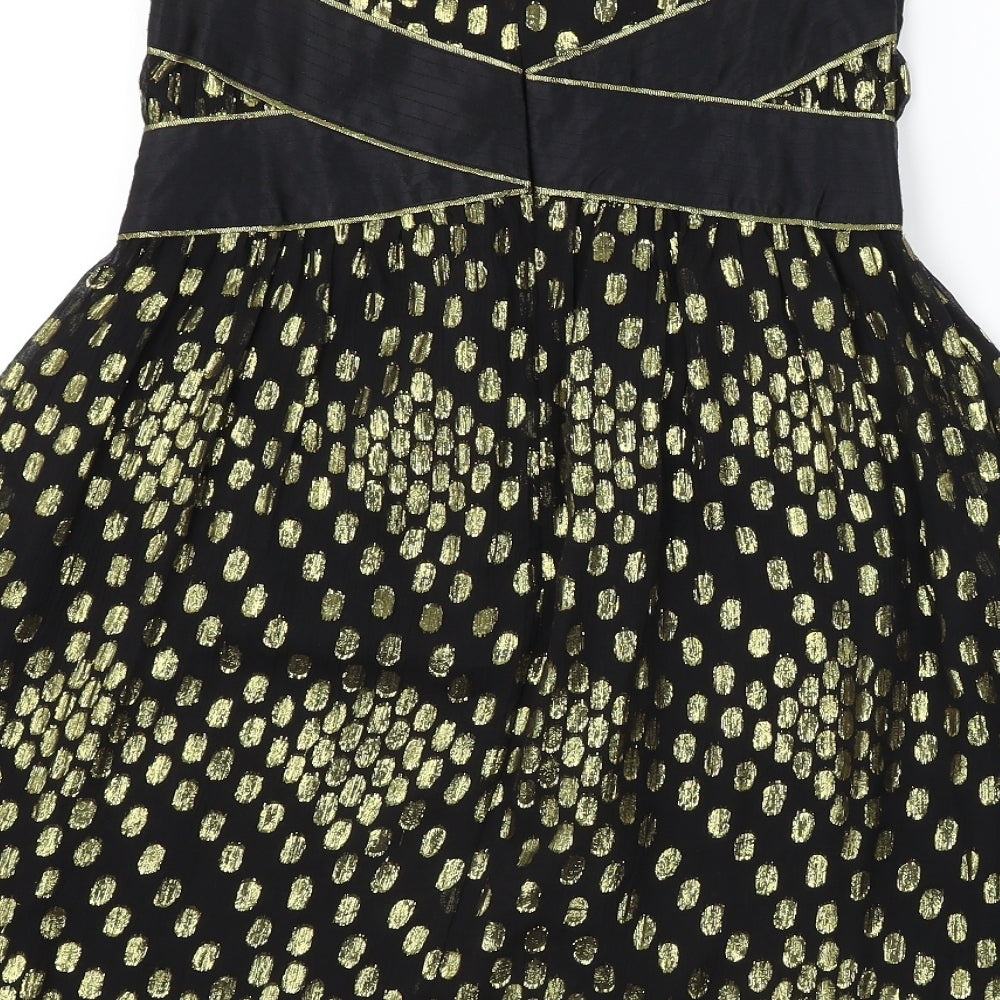 Warehouse Womens Black A-Line Size 10