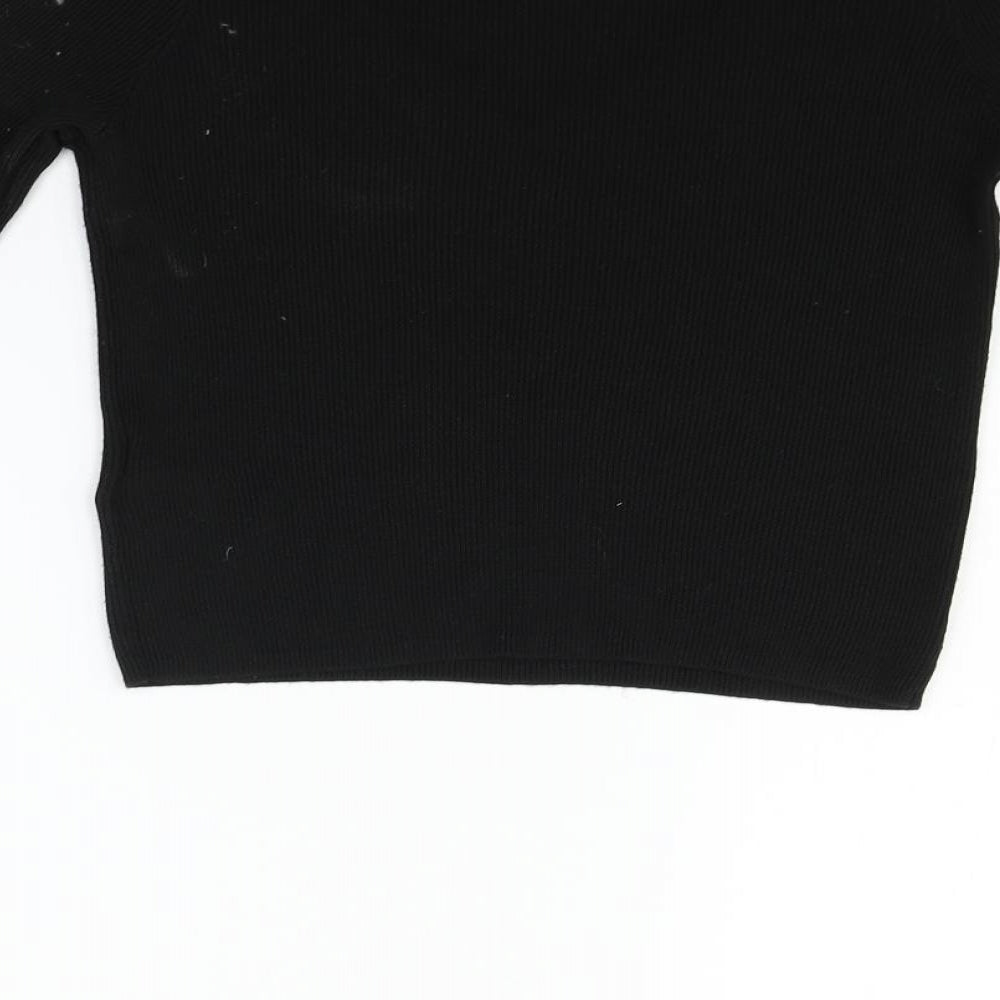 Divided Womens Black Pullover Jumper Size M