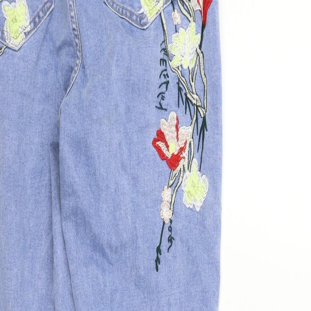 SheIn Womens Blue Straight Jeans Size L L30 in