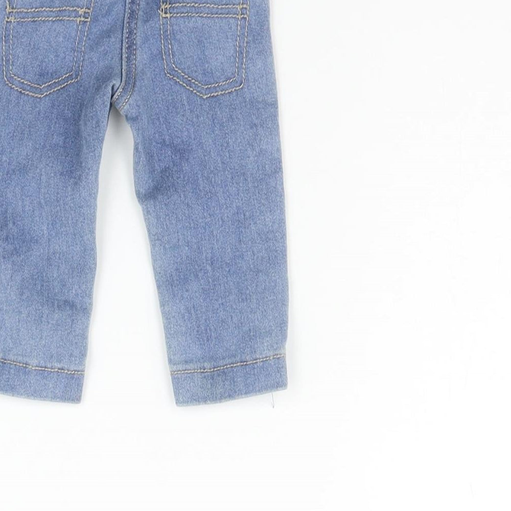 Monsoon Girls Blue Cargo Jeans Size 0-3 Months