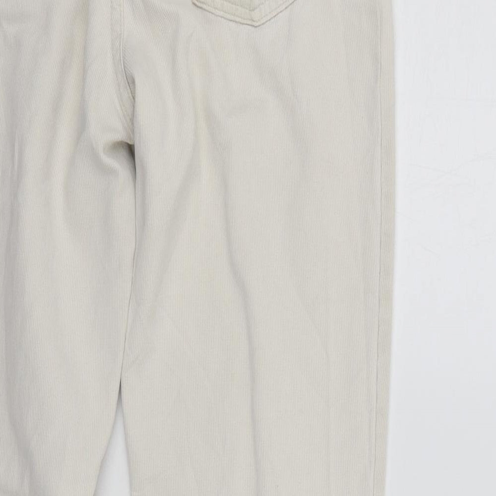Marks and Spencer Womens Beige Trousers Size 14 L28 in - washable marks