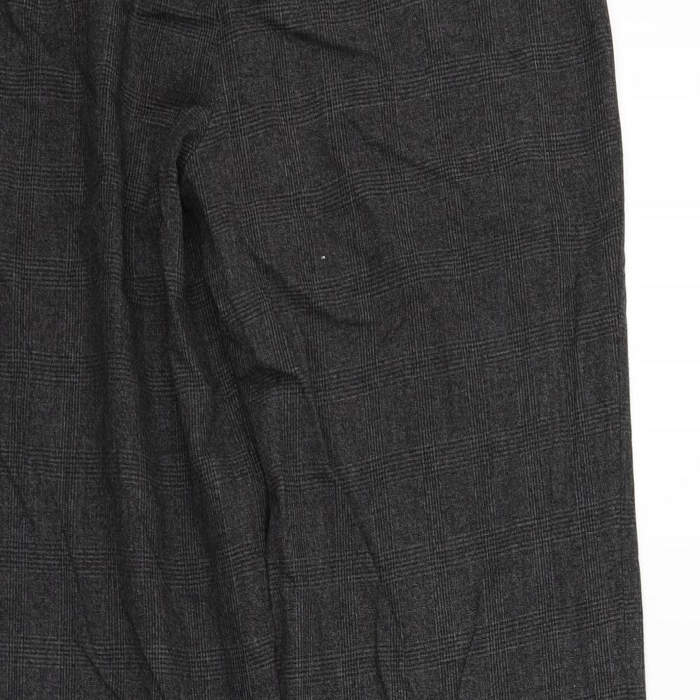 mac Womens Grey Check Trousers Size 14 L26 in