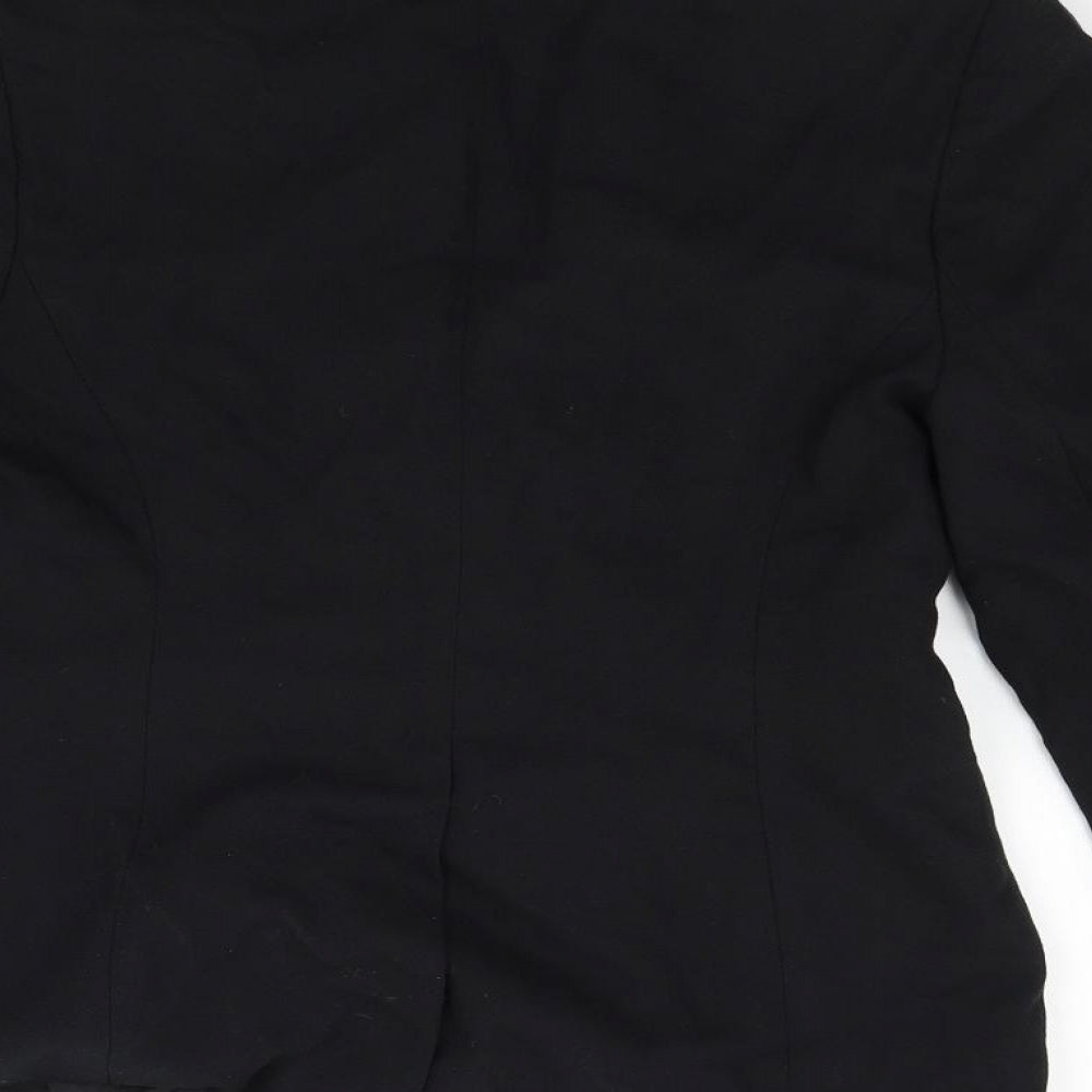 Zone Womens Black Jacket Suit Size 10