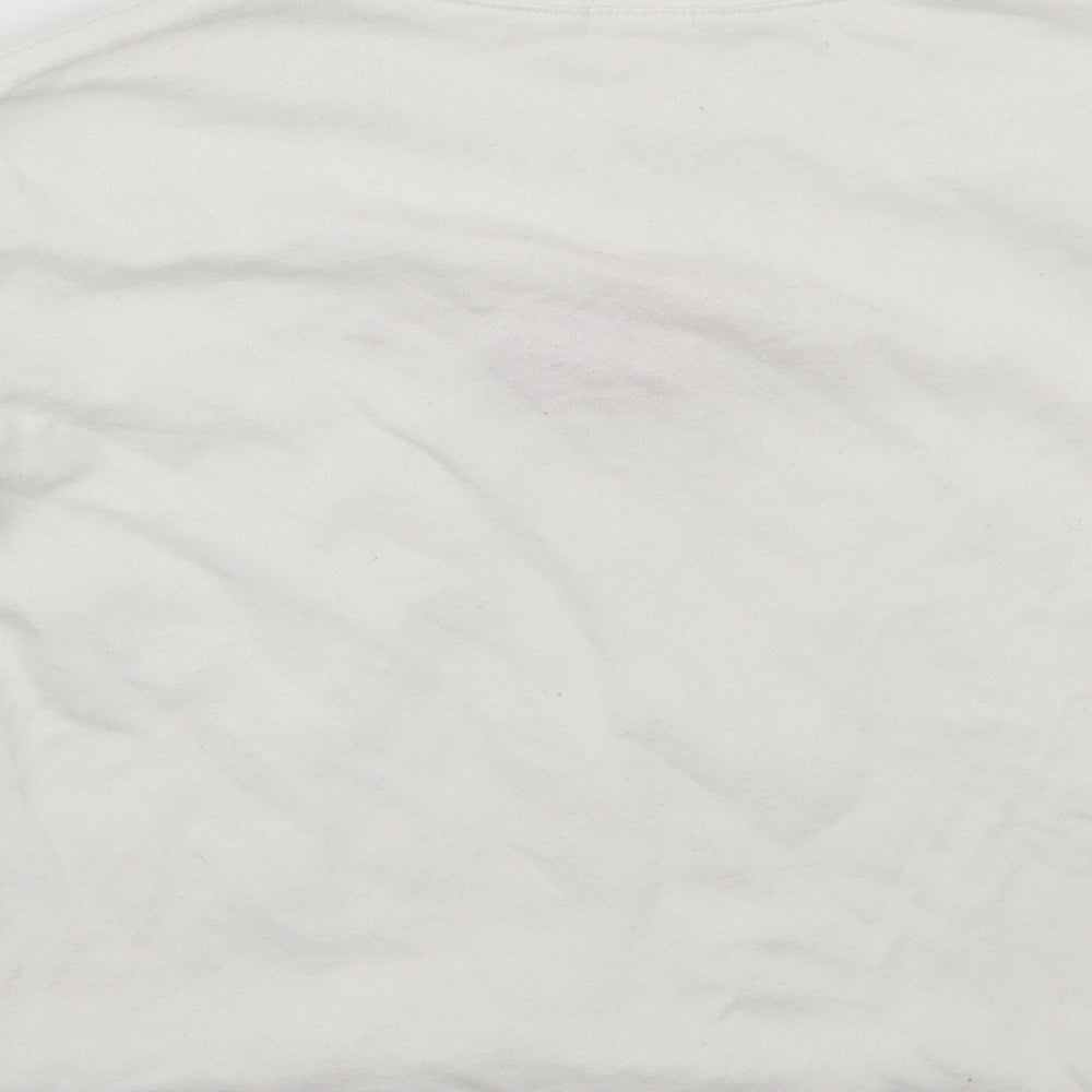 Menu Girls White Rayon Pullover Jumper Size 8 Years