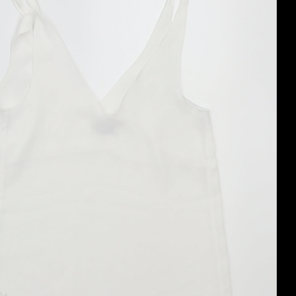 Papaya Womens White Basic Tank Size 10