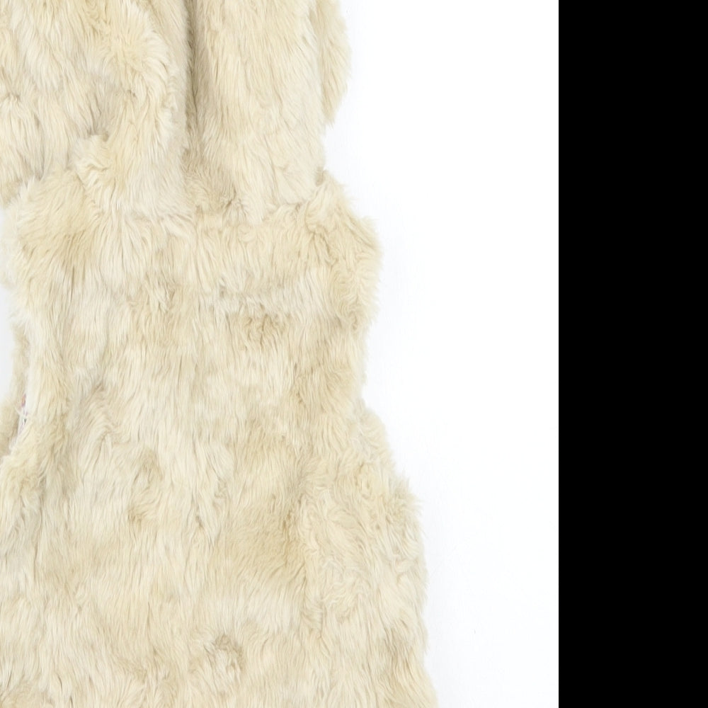 Nutmeg Girls Beige Gilet Coat Size 2 Years