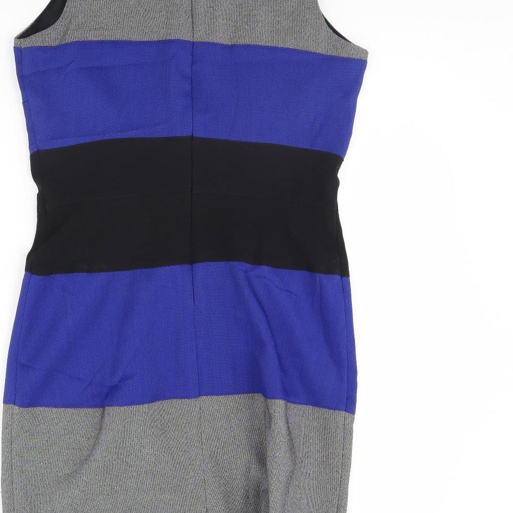 J taylor Womens Blue Pencil Dress Size 4