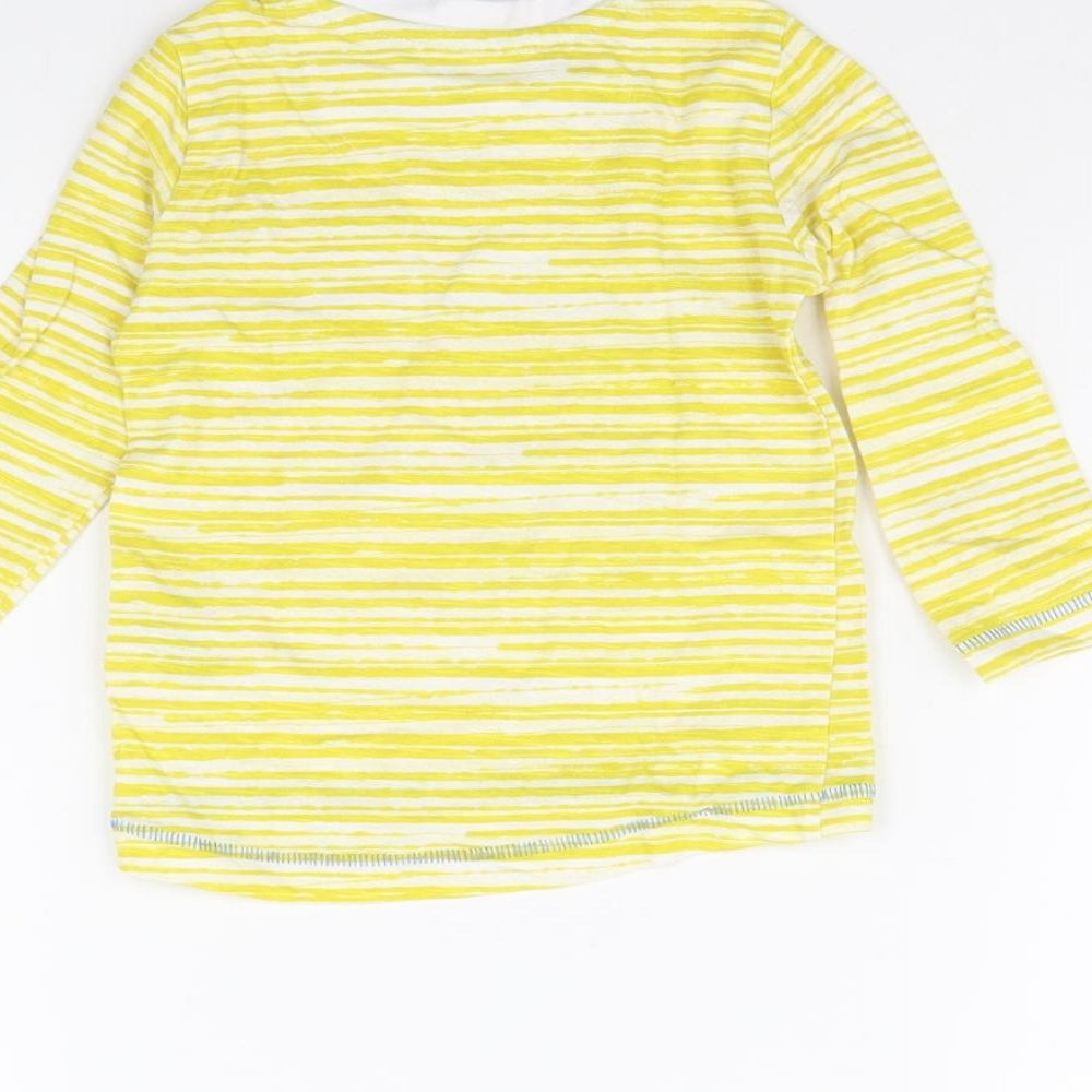 Mothercare Baby Yellow Striped Basic T-Shirt Size 9-12 Months
