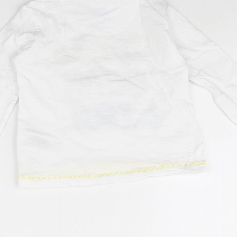 Mothercare Girls White Basic T-Shirt Size 9-12 Months - Animal