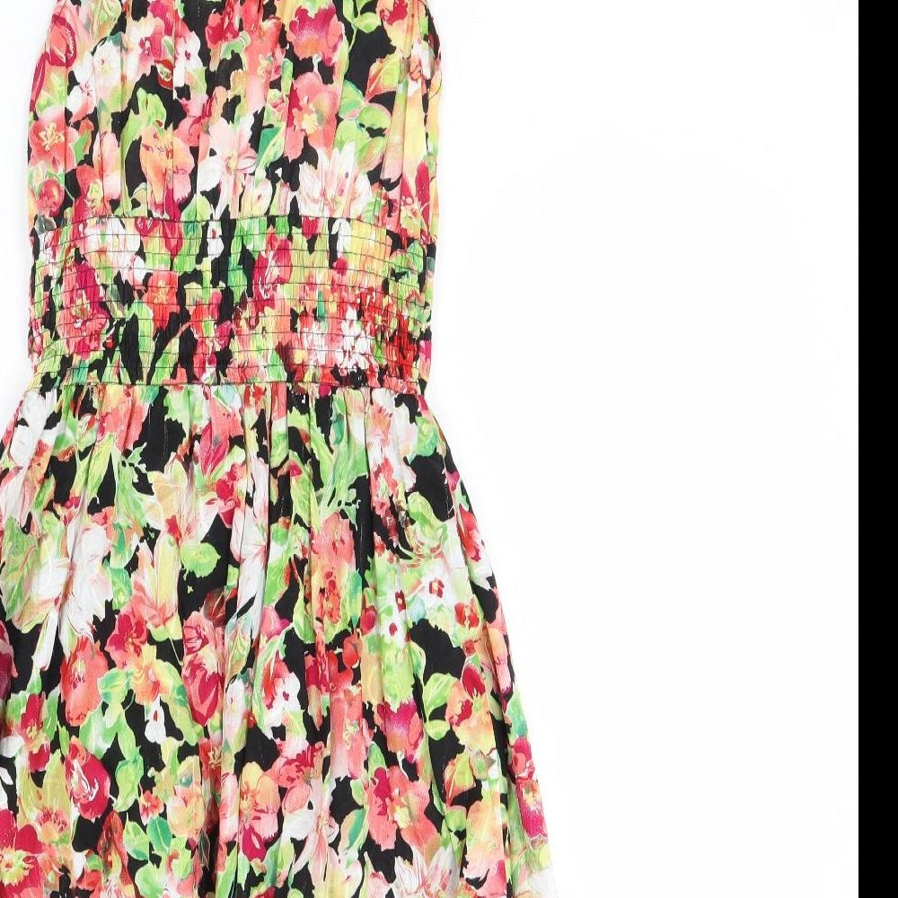 Apricot Womens Black Floral Mini Size S
