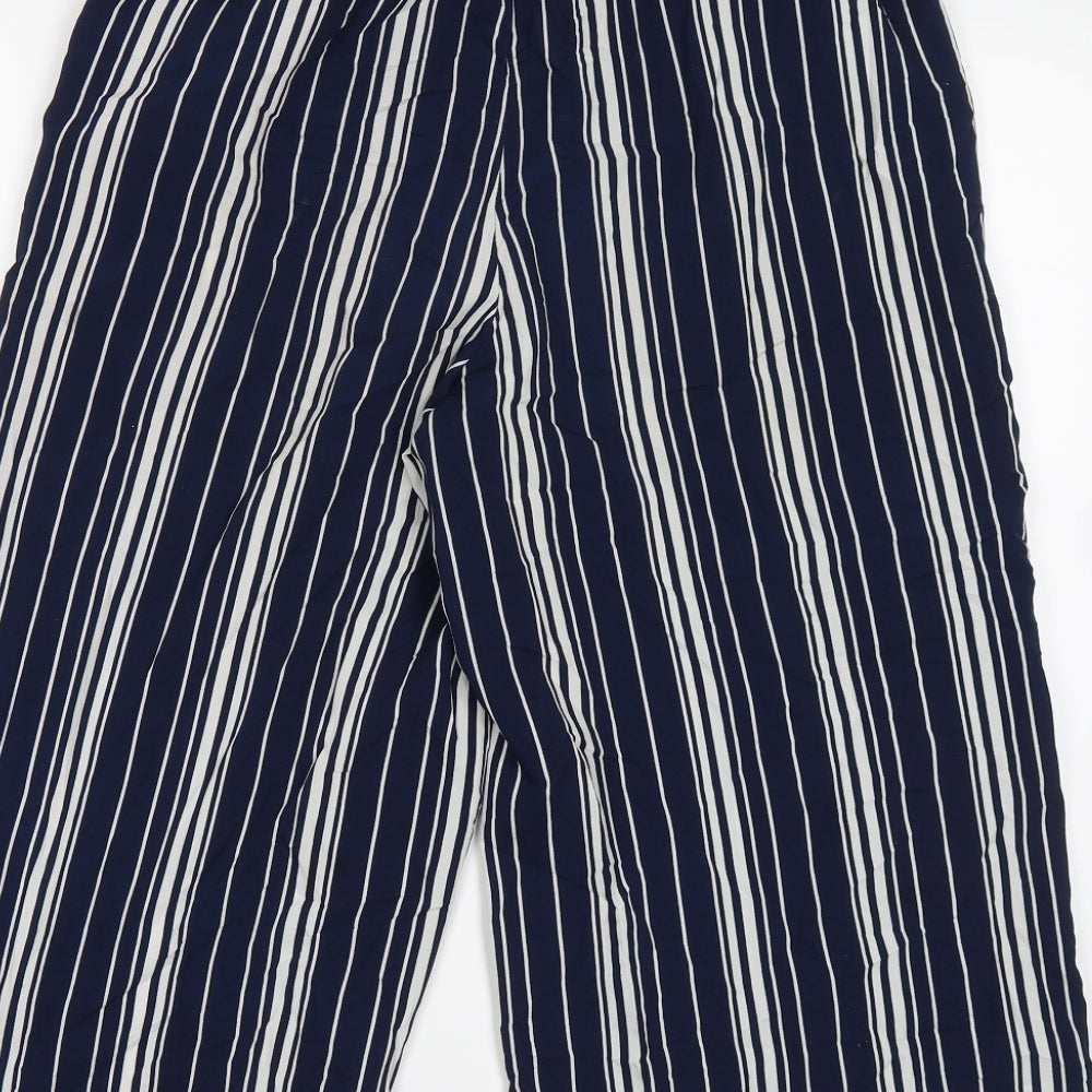 Select Womens Blue Striped Cut-Off Shorts Size 8