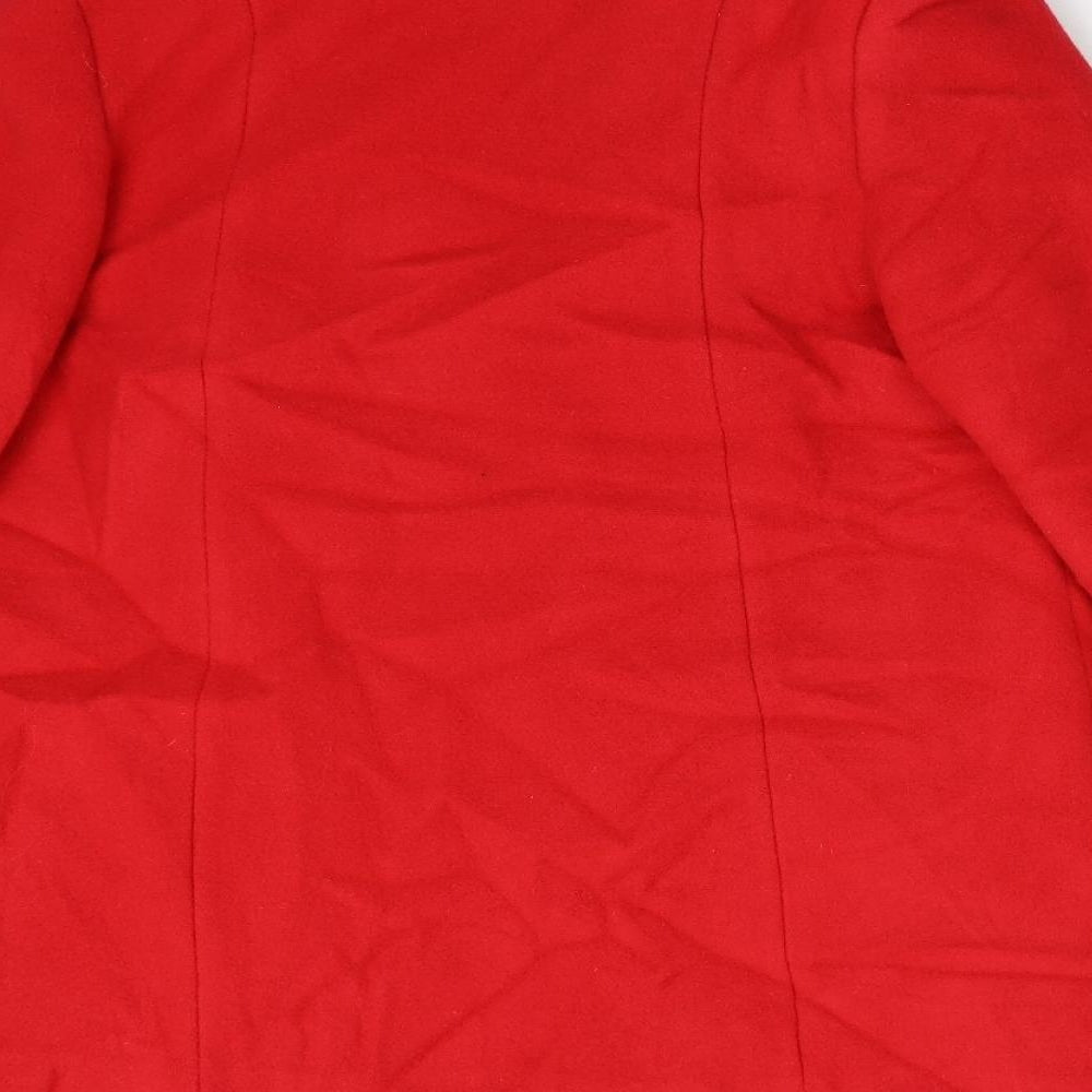 Kashmour Womens Red Overcoat Coat Size M