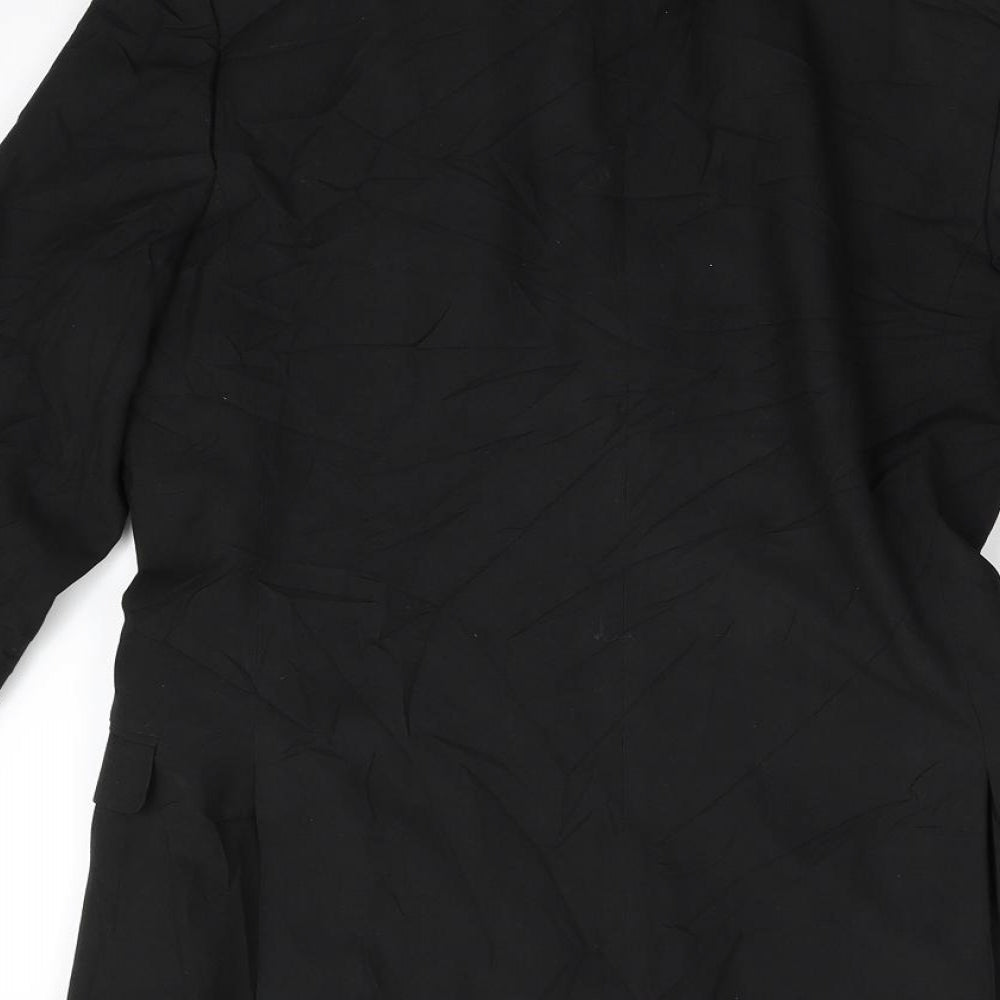 Red Herring Mens Black Jacket Blazer Size 36