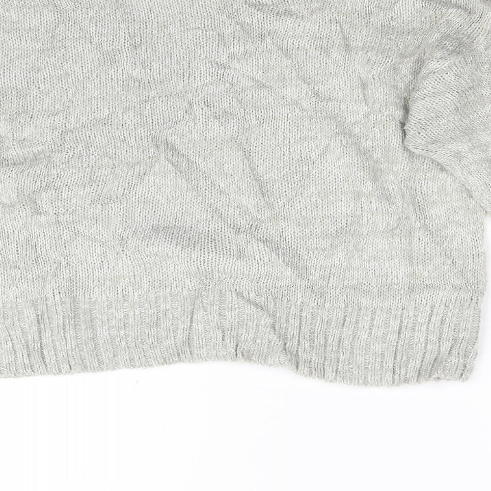 New Look Womens Grey Knit Pullover Jumper Size L