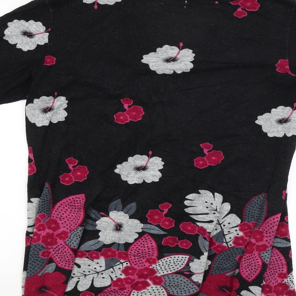Quetzal Womens Black Pullover Jumper Size M
