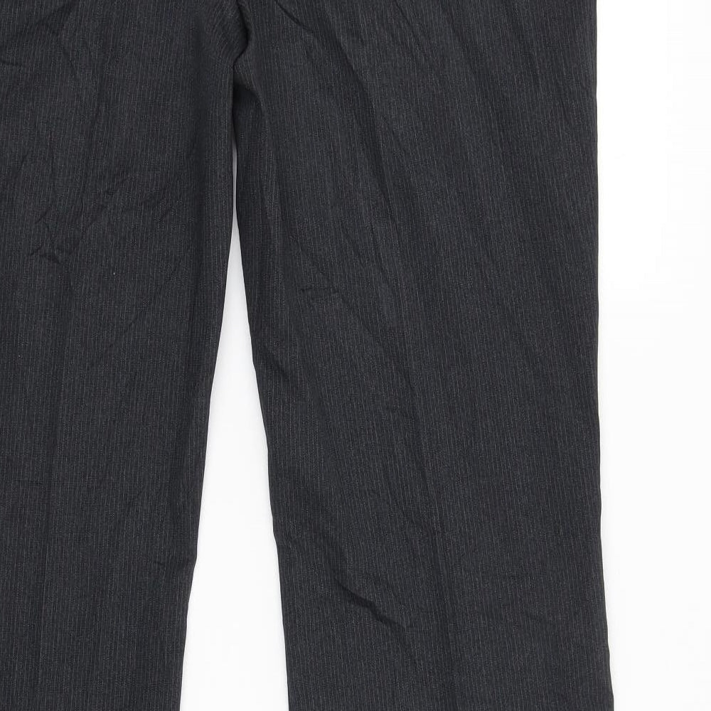 F&F Womens Grey Striped Trouser Suit Suit Trousers Size 16 L31 in