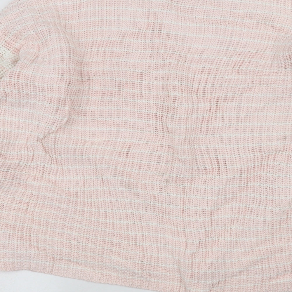 Marks & Spencer Womens Pink Striped Pullover Jumper Size L