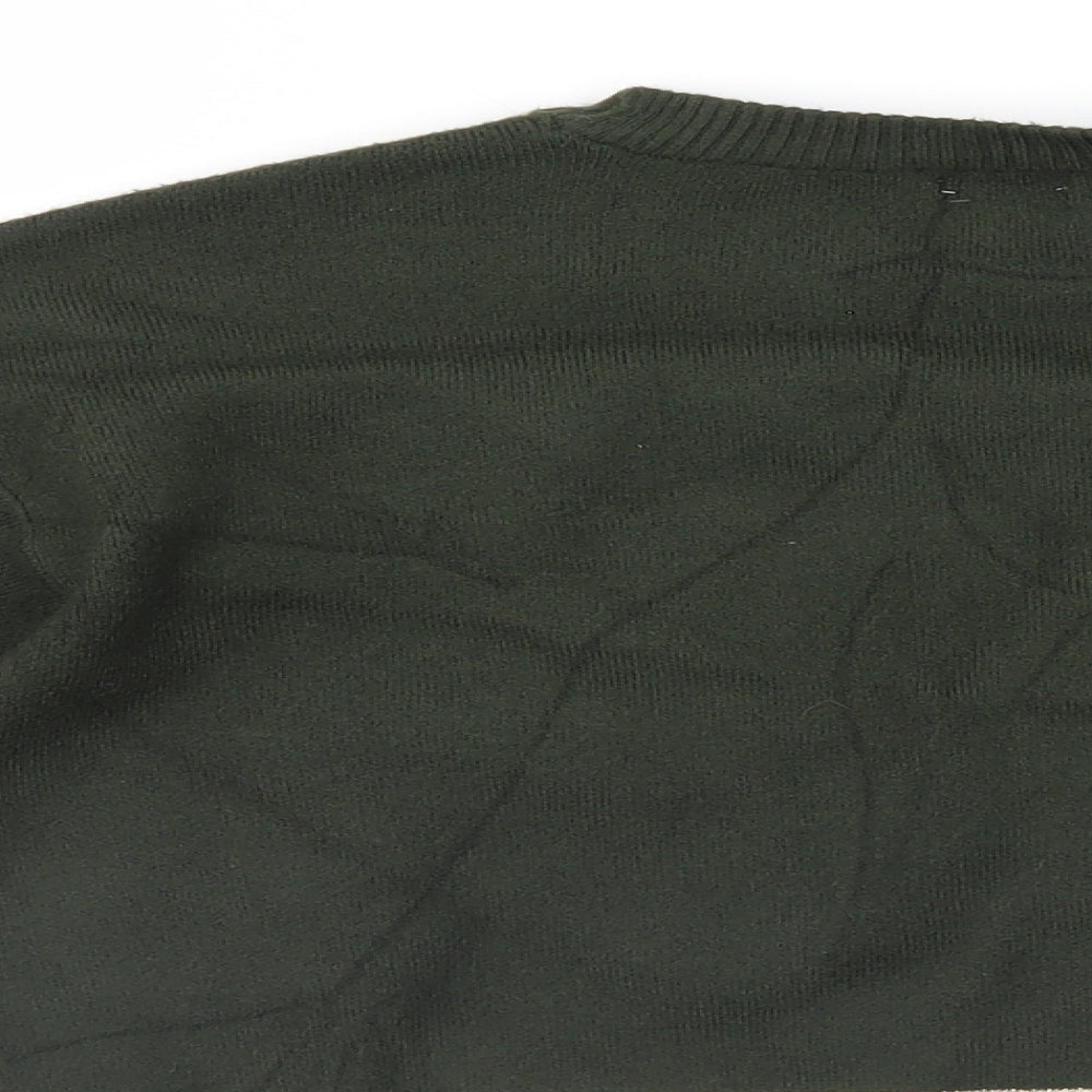 River Island Girls Green Pullover Jumper Size 7-8 Years - cropped