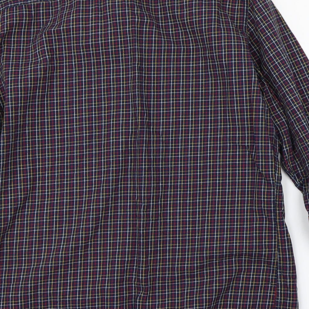 NEXT Mens Blue Check Polo Size M