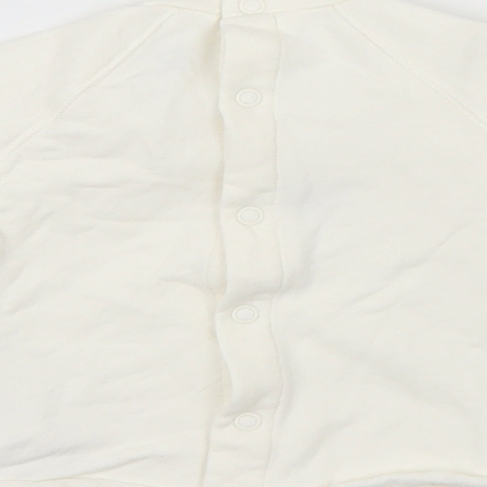 River Island Girls White Pullover Jumper Size 6-9 Months - smile