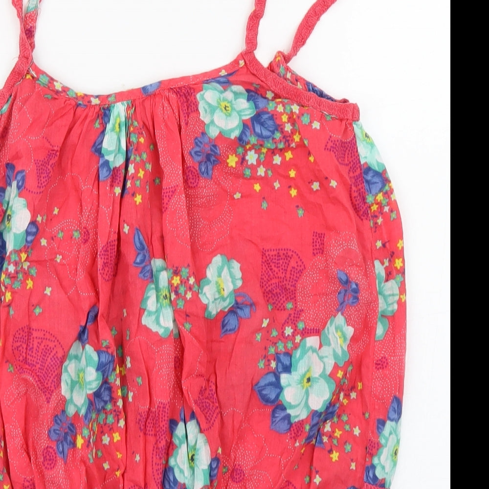 H&M Womens Pink Floral Basic Blouse Size 10