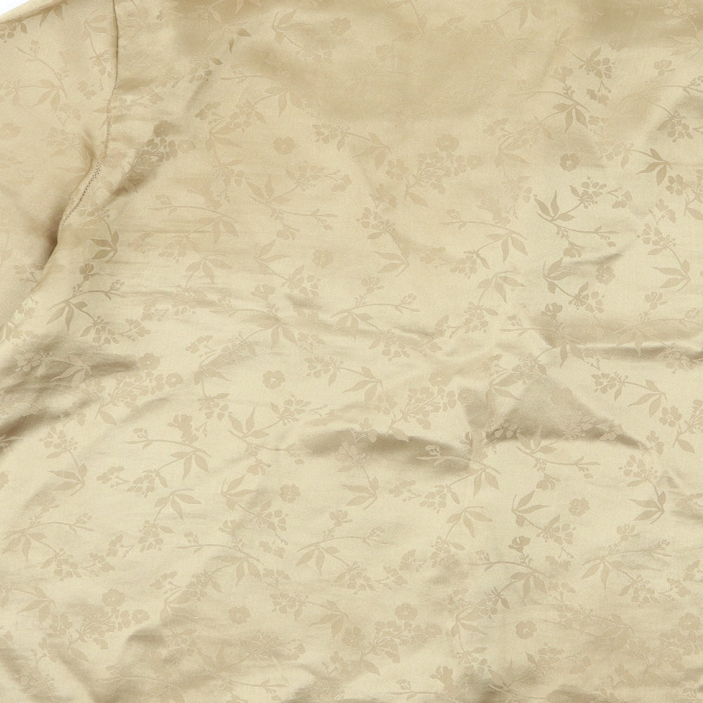 Preworn Womens Gold Basic Button-Up Size 16